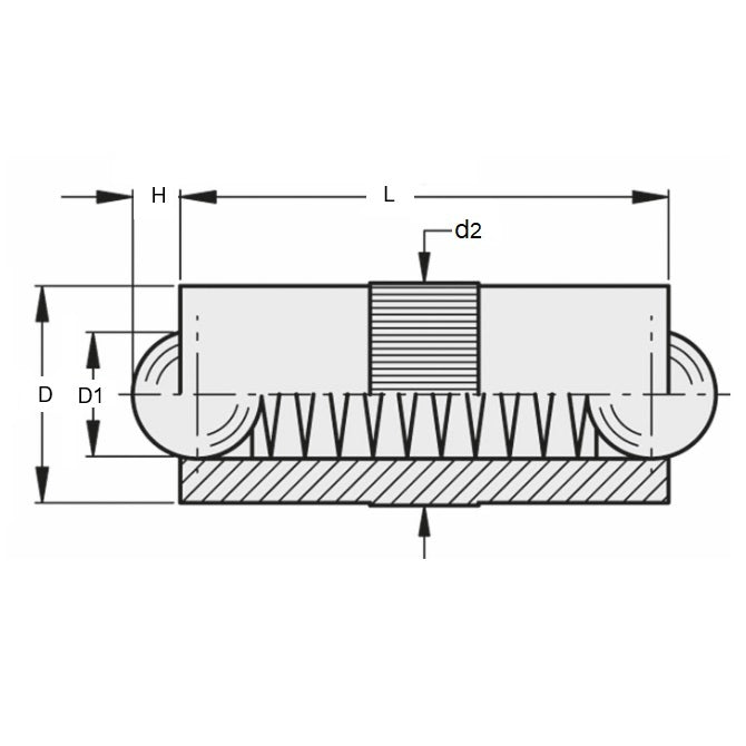 1041782 | PLBP-025-053-BSD-003 (10 Pcs) --- Ball Push Fit Plungers - 2.5x5.3 mm - 1.3 N Brass Body Stainless Ball Double Ended - Stainless Steel 400 Series Hardened Plunger