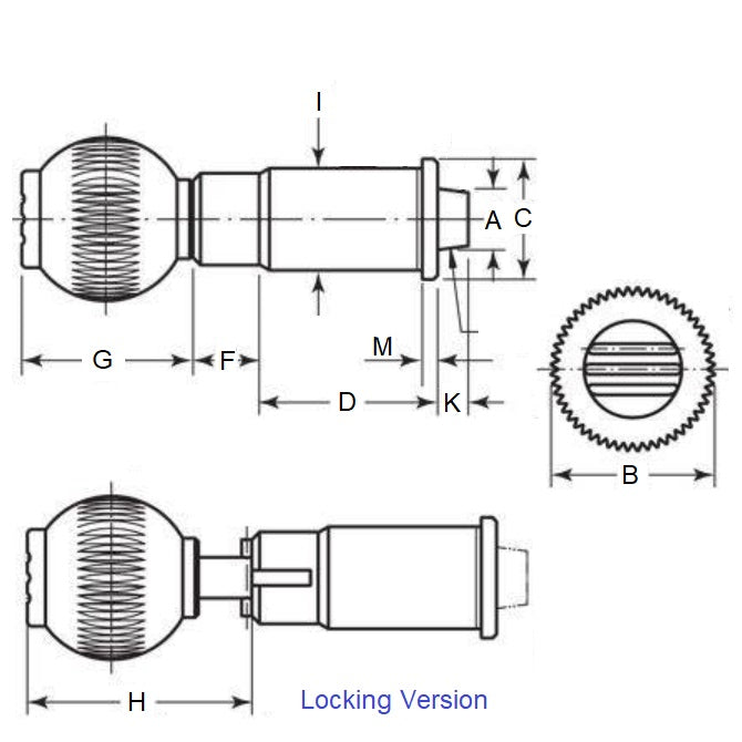 1123157 | PLI-P-120-320-23-SP-BG --- Indexing Precision Plungers - 20x35 mm - 1.5 N Ball Grip - Steel Plunger