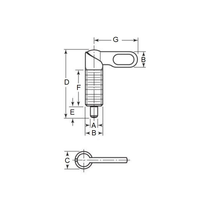 1086066 | PLIT-040-095C-10-G-S3 --- Indexing Plungers - 3/8-16 UNC - 9.53mm - 20 mm - 0.4 N Grip - Stainless Steel Plunger