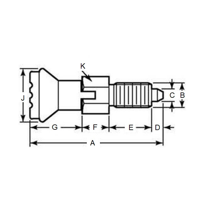 1087339 | PLIT-050-095F-47-LK-C --- Indexing Plungers - 3/8-24 UNF - 9.53mm - 17 mm - 0.5 N Locking - Steel Plunger