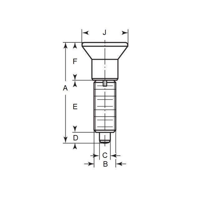 1081987 | PLIT-040-080-100-43-KPU-S3F --- Indexing Pull Knob Plungers - M8 Fine - 8x1mm - 43 mm - 2.7 N No Collar - Stainless Steel 303 Similar to A2, 304, 18-8 Plunger