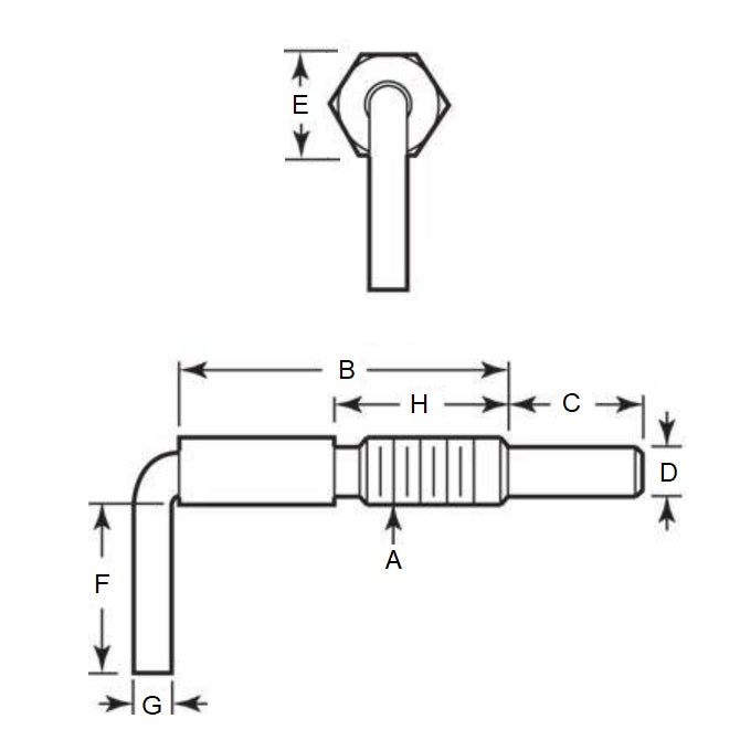 1072654 | PLST-064C-318-HLC-011 --- Spring Plungers - 1/4-20 UNC - 6.35mm - 17 mm - 2.2 N L Handle - Steel Plunger