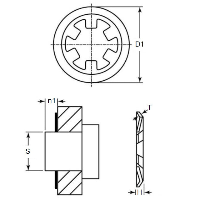 1050552 | RPO-039-041-C (10 Pcs) --- Push On Retaining Rings - 3.86x4.06x10.08 mm - Carbon Steel Ring