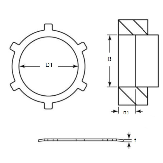 1094210 | RPI-111-112-C (100 Pcs) --- Push In Carbon Steel Retaining Rings - 11.1x11.15x6.02 mm - Carbon Spring Steel Self Finish