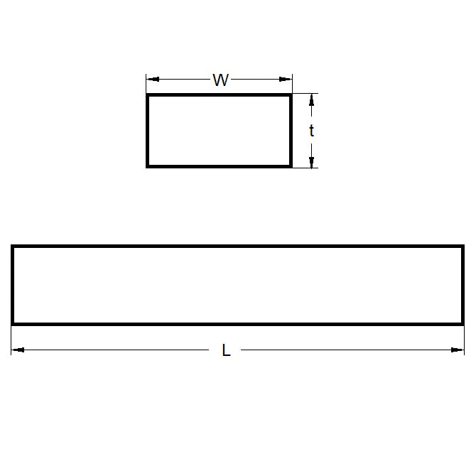 1002395 | STR-064-0064-0500-CST --- Spring Steel Strip - 0.64x6.4x500 mm - Carbon Spring Steel