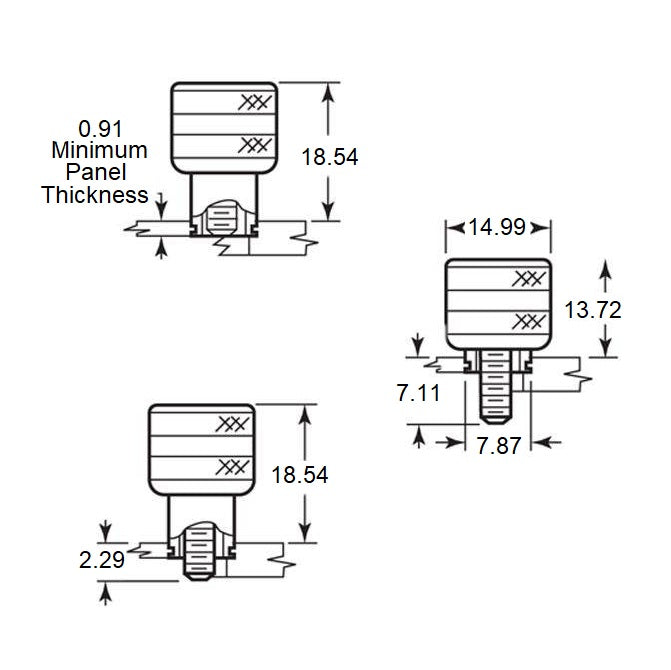 1059489 | SCC048F-007-RP-C (100 Pcs) --- Captive Screws - 10-32 UNF - 4.76mm - Phillips - Steel / Zinc Bright Chromate Finish Retractable - Steel / Zinc Bright Chromate Finish Screw