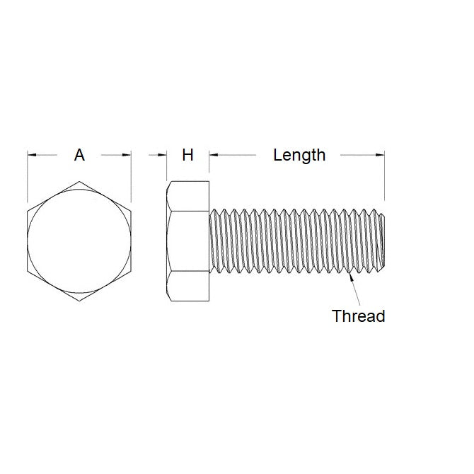 1044541 | SC030M-006-H-S4 (50 Pcs) --- Hex Head Screws - M3 - 3x0.5mm - 6 mm - 304 Stainless 304 Stainless Screw