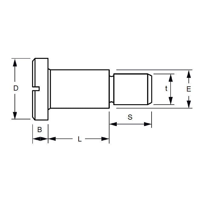 1041225 | SHLD024-003-SLL-A-S3 (50 Pcs) --- Shoulder Screws - 2.381x3.3 mm - 2-56 UNC Slotted Shallow Head - Stainless Steel 303/304 Similar to A2, 18-8 HRB80 Screw