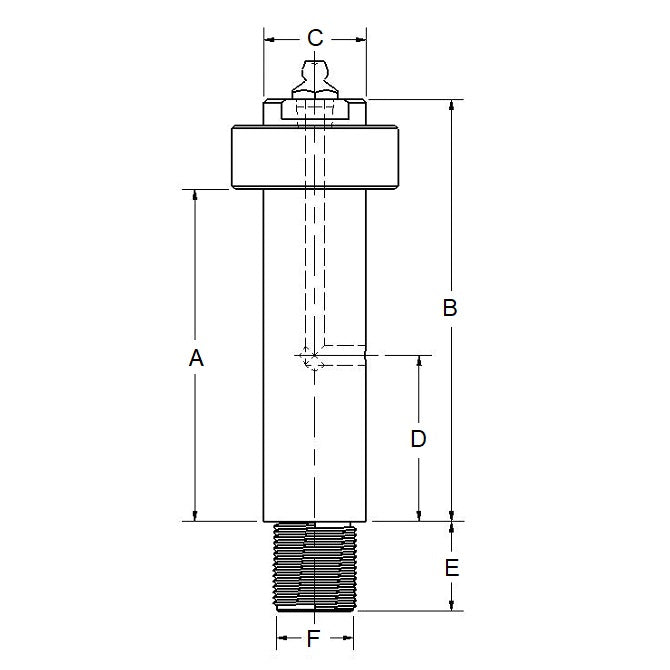1178962 | IDC-165RS --- Idler Shafts - 82.55x38.1 mm - 1in.-8TPI - Carbon Steel Shaft