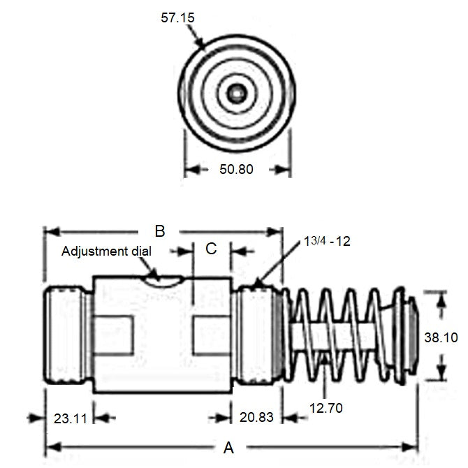 1134448 | ED5RS --- Low Profile Hydraulic Shock Absorbers - 25.4x92.2x144.53 mm Adjustable
