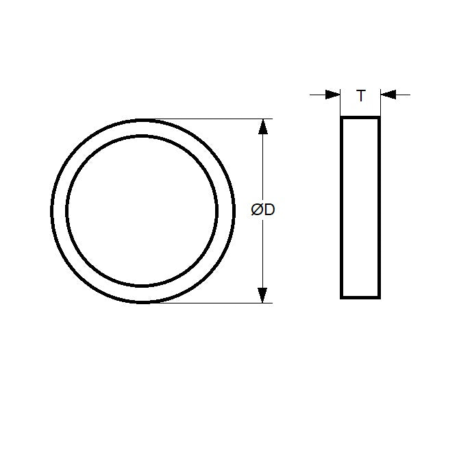 1226304 | ED400RS --- Hydraulic Accessories Shock Absorbers - Suitable Shock Absorber ED3RS / ED4RS 50.8 x 44.45 9.652 mm Flanges