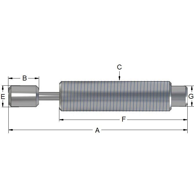 1069837 | ED7CRS --- Hydraulic Shock Absorbers - 6.35 mm 3/8-32 UNF - 57.15 / 40.89 Self-Compensating
