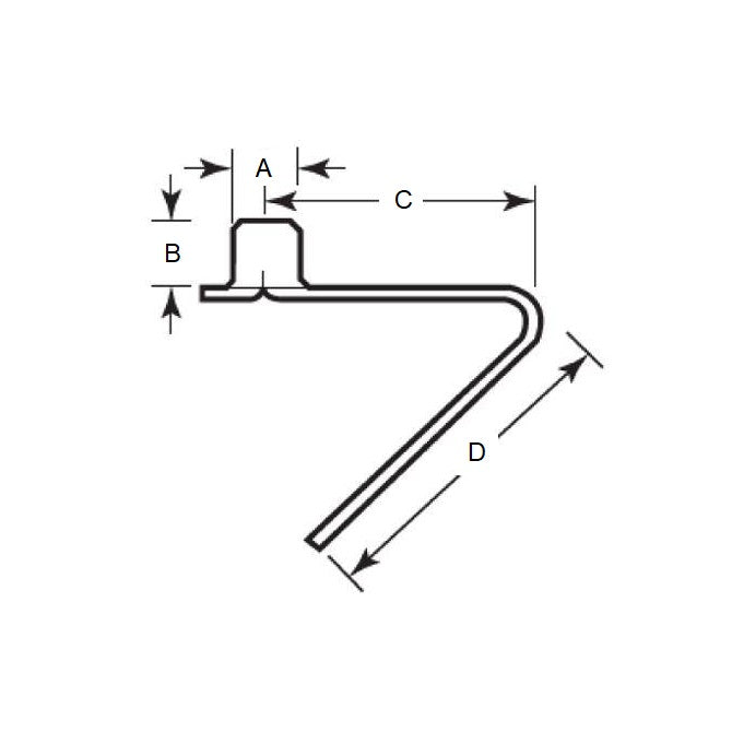1075534 | SBTN-0767-SP --- Single End Snap Buttons - 7.67x9.4x0.508 mm Spring Leg Snap Button