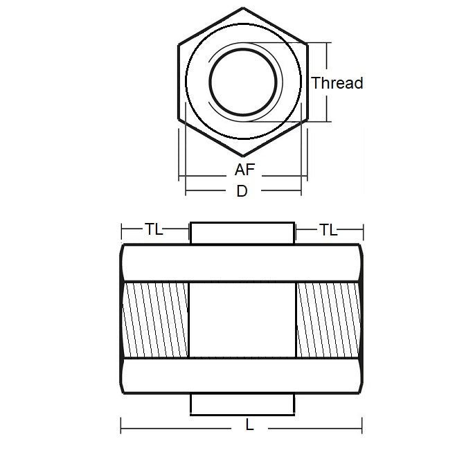 1065298 | SHX-B-0600-08-020-N-PK5 (5 Pcs) --- PCB Spacers - 6x7.7x12 mm - Nylon Polyamide 6/6 Spacer