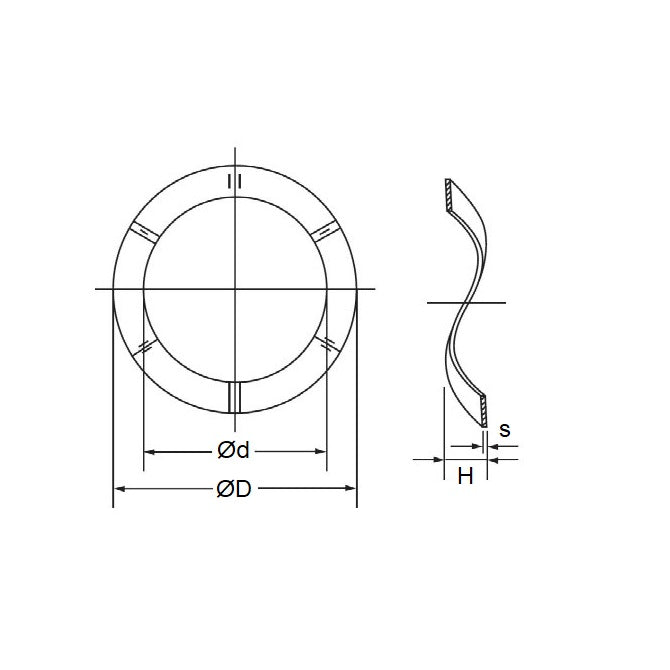 1080431 | W0080-T-016-015-W2-CZ (95 Pcs) --- Spring Washers - 8x15x1.5 mm - Spring Steel Zinc Plated