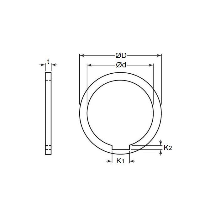 1127490 | W0222-F-035-0318-K-C (10 Pcs) --- Arbor Spacers - 22.225x34.925x3.175 mm - Carbon Steel Spacer
