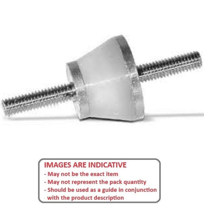 1002629 | DDSS-008-18-M6 --- Double Studded Silicone Dampers - 0.8 to 2.0 kg 14 to 12 Hz - 13 to 12