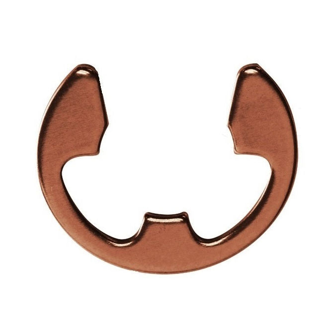 1069983 | ECL-0053-0064-B (125 Pcs) --- E-Clips Retaining Rings - 6.35x5.33x0.64 mm Basic - Beryllium Copper E-Clip