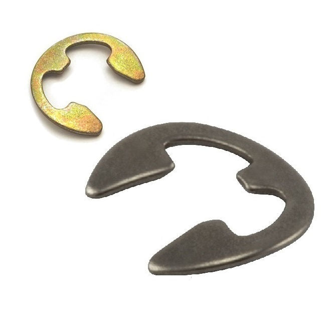 1100382 | ECB-0101-0127-C (5 Pcs) --- E-Clips Retaining Rings - 12.7x10.06x1.07 mm Bowed - Carbon Steel E-Clip
