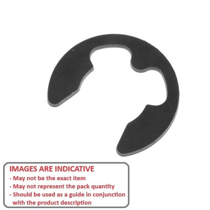 1043763 | ECL-0023-0030-C (100 Pcs) --- E-Clips Retaining Rings - 3x2.3x0.6 mm Basic - Carbon Steel E-Clip