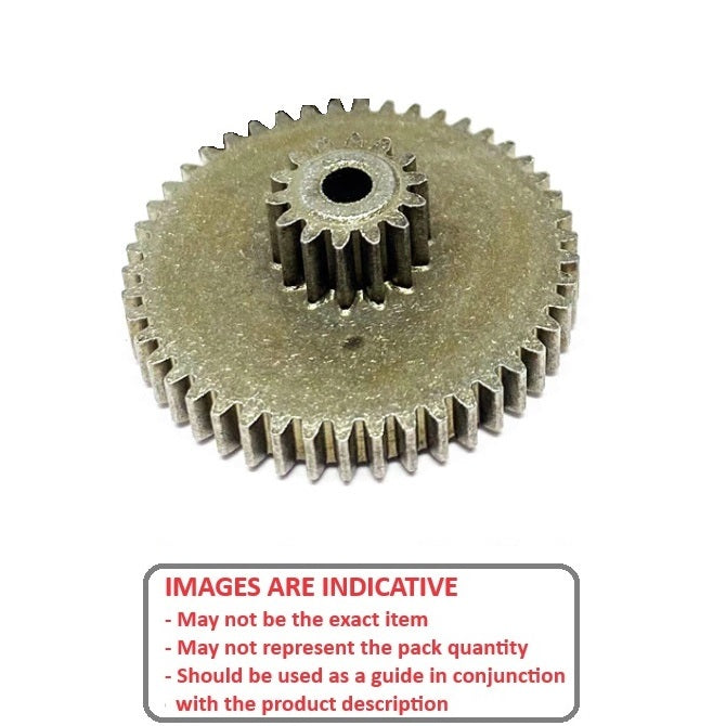1130783 | GCL-013-M05-060-024-B (2 Pcs) --- Cluster Module 0.5 Brass Gears - 25 and 10 tooth 12.5 - 5.0 - 13.0 - 5.5 - Brass and Steel Gear