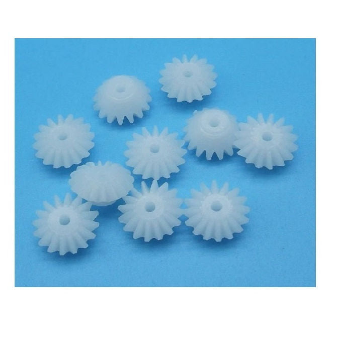 1112136 | GM-016-M05-020-PO (15 Pcs) --- Mitre Gears - 16 tooth - 8x2 mm Module 0.5 - POM Polyoxymethylene Gear