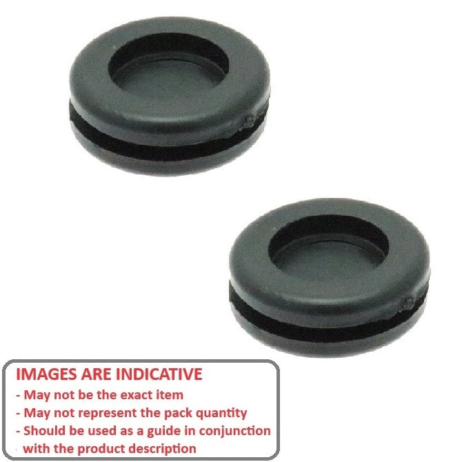 1121938 | GC-200-150-270-E (6 Pcs) --- EPDM Rubber Grommets - 20x15x27 mm Closed - EPDM Grommet