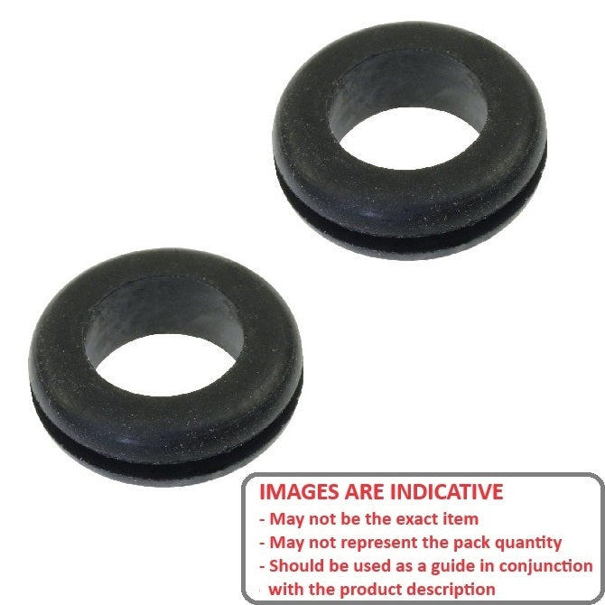 1078929 | GO-080-048-110-R16 (10 Pcs) --- Natural Rubber Grommets - 8x4.8x11 mm Open - Natural Rubber Grommet