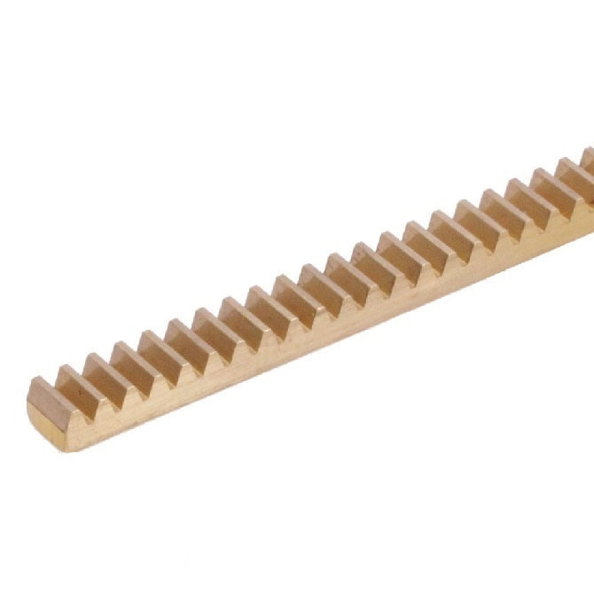 Module 0.3 Gear Racks - 200x3x8 mm - Brass