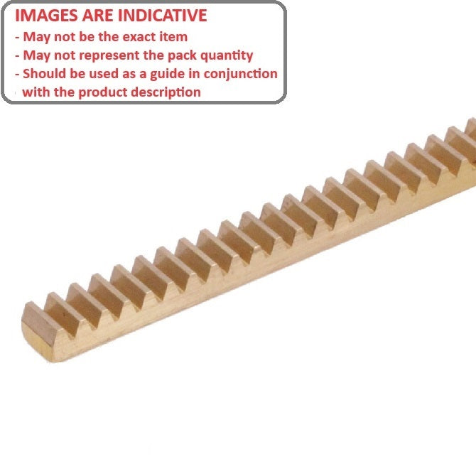 1205528 | RK50B2-0308 --- Rack Gears - 200x3x8 mm Metric - Brass