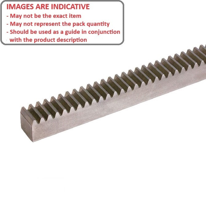 1212910 | RGEAS0.5-300-N --- Rack Gears - 301.59x3x9 mm Metric - Stainless Steel