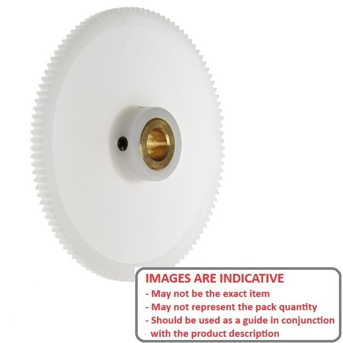1148967 | G020B-038-D48-032-048-AB-B --- Spur Gears - 38 tooth - 20.12x4.762 mm Hubbed - Acetal - Brass insert Gear