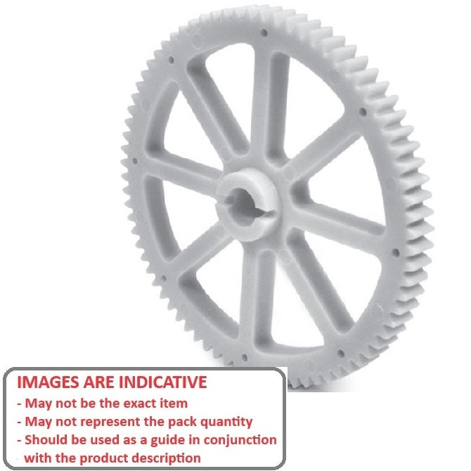 1177919 | G127B-080-D16-095-127-AGPD --- Spur Gears - 80 tooth - 127x12.7 mm Hubbed - Glass Filled Acetal Gear