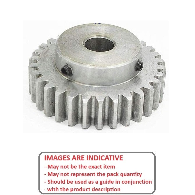 1185216 | G035B-100-D72-048-048-AL-G --- Spur Gears - 100 tooth - 35.28x4.762 mm Hubbed - Aluminium Alloy 2024 Gear