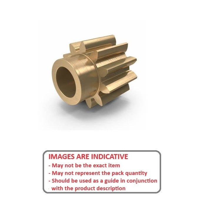 1106807 | G008B-015-M05-050-030-B-P --- Spur Gears - 15 tooth - 7.5x3 mm Hubbed - Brass Gear