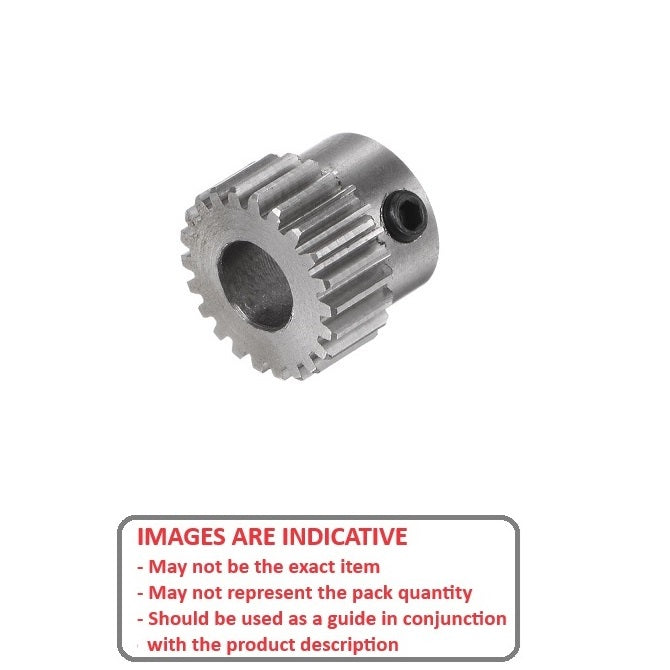 1121740 | G010B-020-M05-050-050-S3-G --- Spur Gears - 20 tooth - 10x5 mm Hubbed - Stainless Steel 303/304 Similar to A2, 18-8 HRB80 Gear