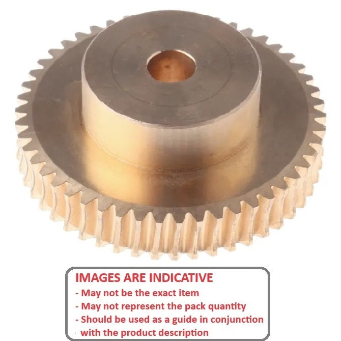1036141 | WG1R-100-050-080-COP --- Worm Gears - Pitch Module 1.0 - 50 tooth - 3 Deg 35 Min Module 1.0 - Copper Alloy - CAC502 Gear