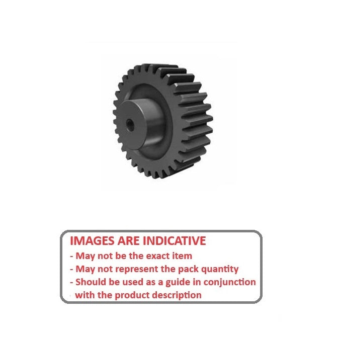 1225653 | WG1R24-020-06HP0475-NYB (2 Pcs) --- Worm Gears - Pitch 24DP - 20 tooth - 4 Deg 46 Min with 14.5 Deg Pressure Angle 24DP - Nylon - Mineral Filled Black