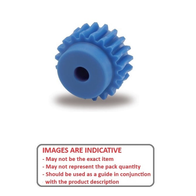 1036255 | WG1R-100-100-100-ACE --- Worm Gears - Pitch Module 1.0 - 100 tooth - 3 Deg 35 Min Module 1.0 - Polyacetal White Gear