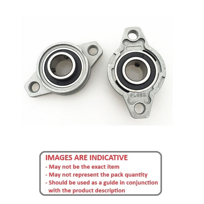 1092041 | KFL000 --- Flanged 2 Bolt Housing Assembly - 10x36x60 mm Non Aligning - Aluminium