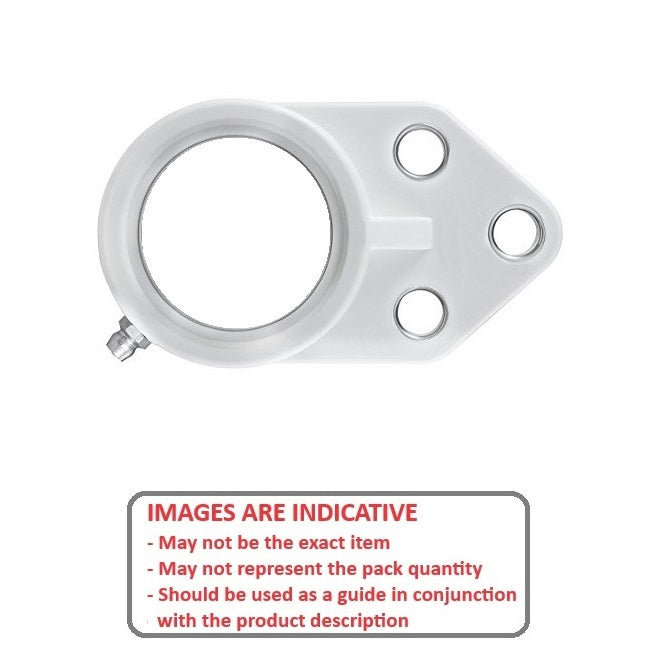 1188741 | FB204PE --- Flanged 3 Bolt Bracket Plastic Housings - 110x42x32 mm - Polyethylene Housing