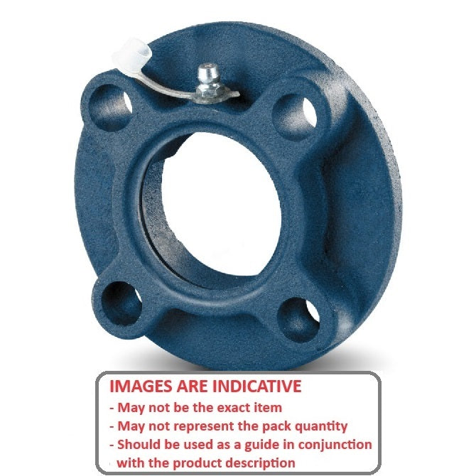 1185144 | FC204 --- Flanged Round Cast Iron Housings - 100x28.3x5 mm - Cast Iron Housing
