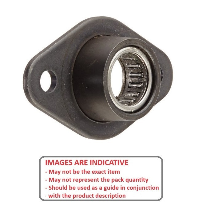1073187 | BFM-250-NN --- Flanged 2 Bolt Housing Assembly - 6.35x53.34x16.67 mm Non Aligning - Steel