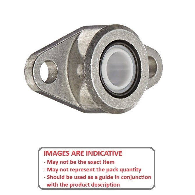 1067882 | HF1-6M-AF (2 Pcs) --- Flanged 2 Bolt Housing Assembly - 6x32x41.5 mm Self Aligning - Delrin ™ AF