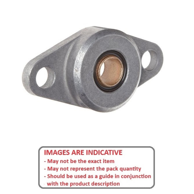 1077347 | HF2-312-B --- Flanged 2 Bolt Housing Assembly - 7.938x44.45x57.15 mm Self Aligning - Bronze SAE 840 Sintered