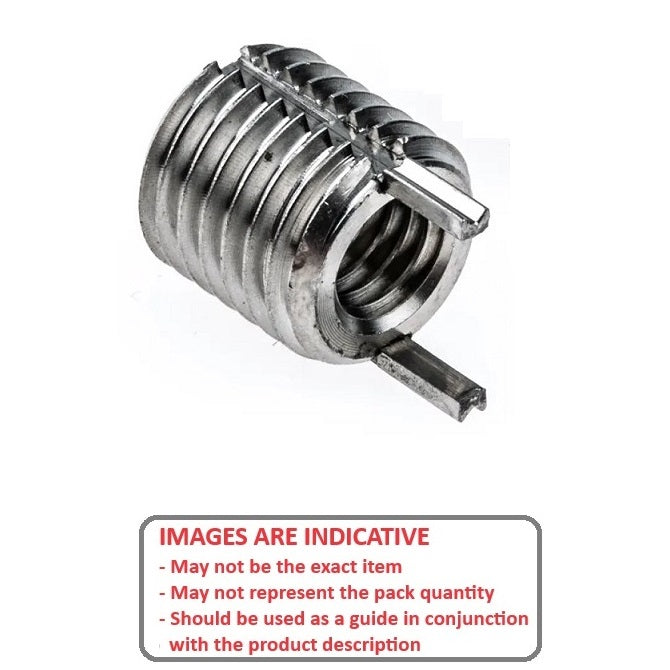 1052189 | KLI-040M-080-08-SS --- Inserts Thread Repair - M4 - 4x0.7mm - M8 x 1.25 8 mm Keylocking - Stainless Steel Insert