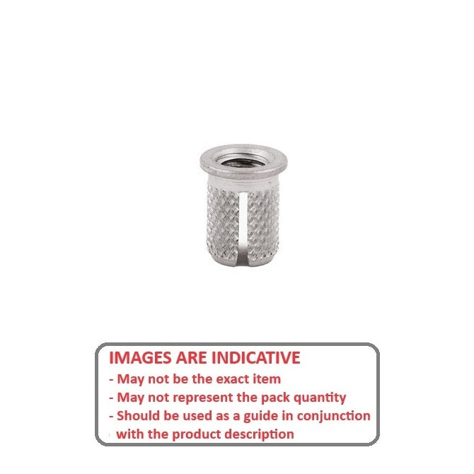 1040813 | IN-EP-022C-039-FS3 (2 Pcs) --- Expansion Inserts - 2-56 UNC - 2.18mm - 3.175x3.96 mm Press In - Stainless Steel 303/304 Similar to A2, 18-8 HRB80 Insert