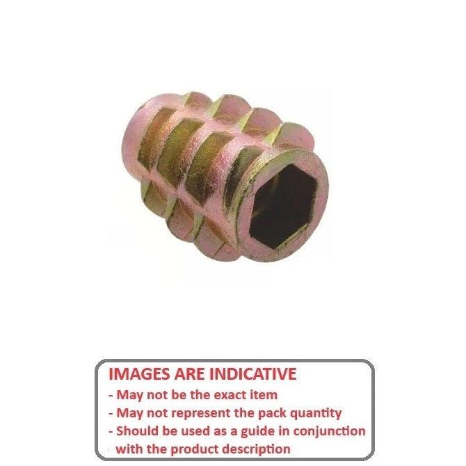 1057113 | IN-TP-048C-13-WHL (10 Pcs) --- Self Tapping Inserts - 10-24 UNC - 4.76mm - 7x13.005 mm For Wood