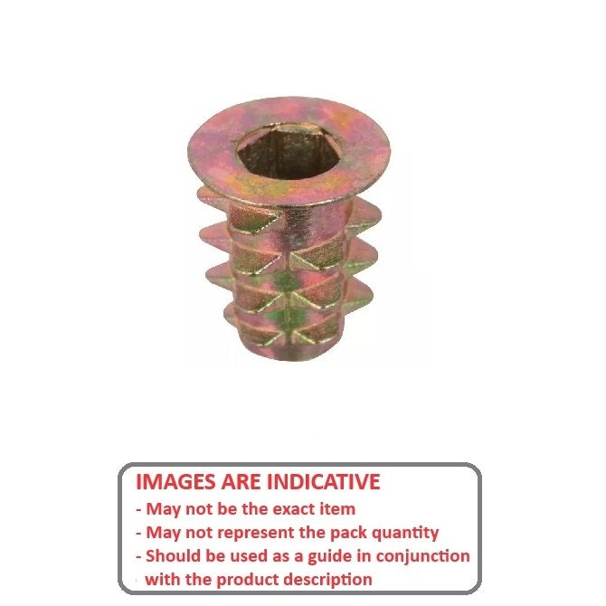 1057114 | IN-TP-048C-20-WHF (10 Pcs) --- Self Tapping Inserts - 10-24 UNC - 4.76mm - 7x19.99 mm For Wood