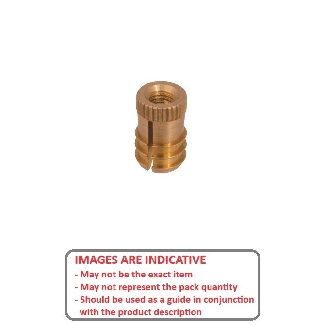 1059007 | IN-PF-048F-143-W (2 Pcs) --- Tapered Fit Finserts For Wood and Plastics Inserts - 10-32 UNF - 4.76mm - 8.74x14.3 mm